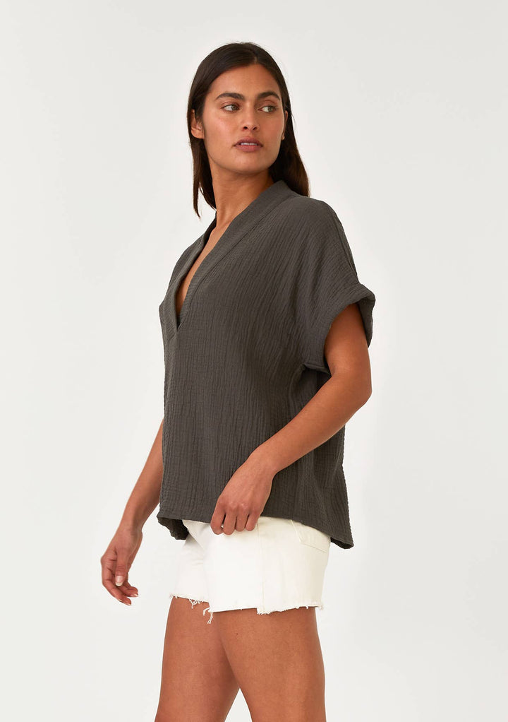 EFFORTLESS BOHO COTTON GAUZE TOP