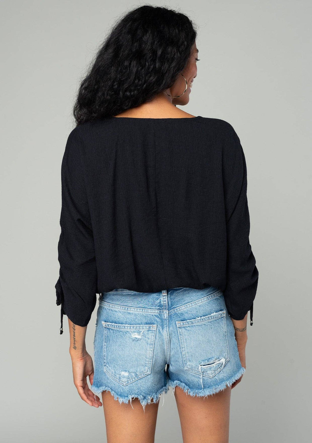 LONG SLEEVE RUCHED TOP