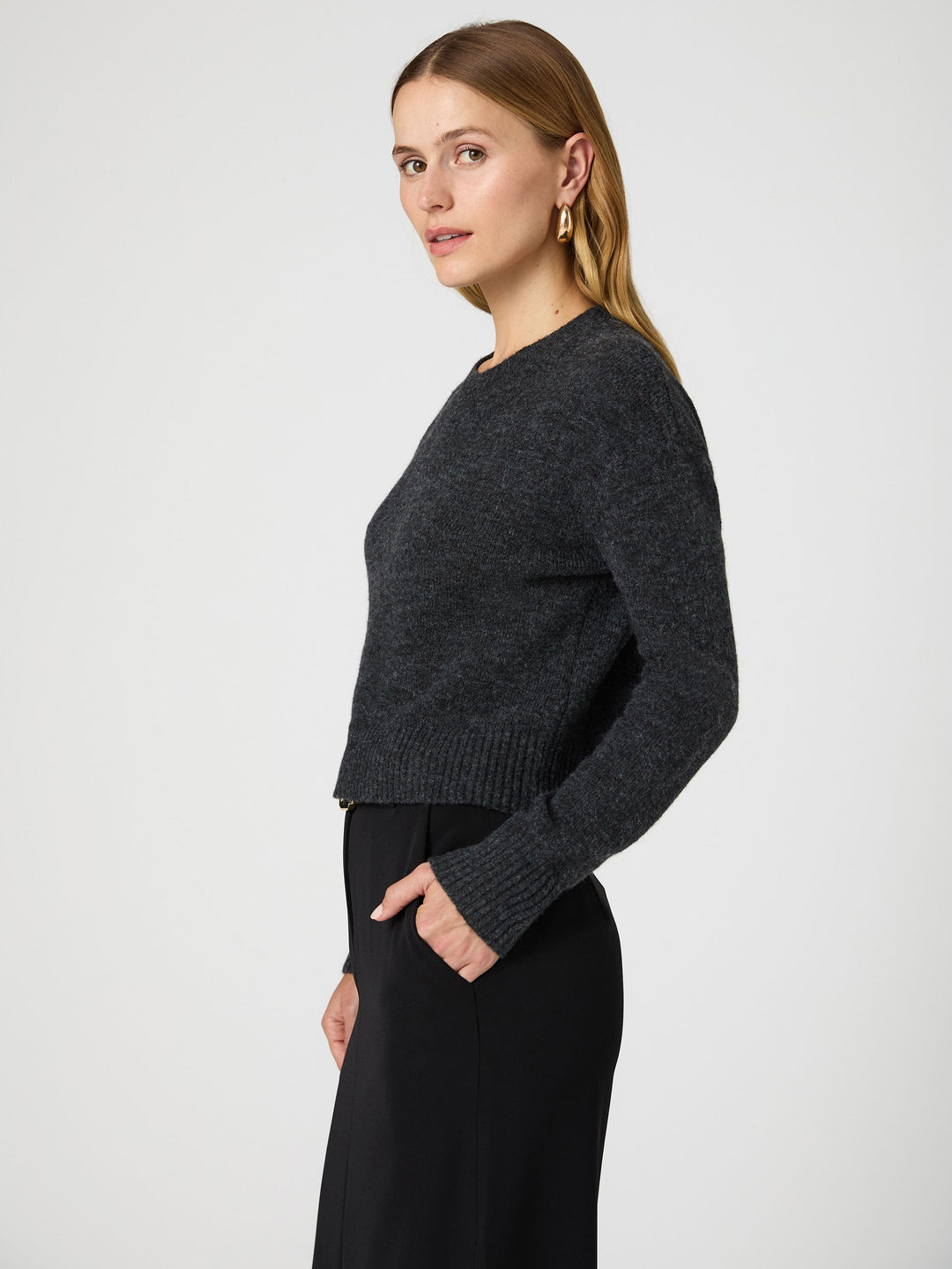 Kesia Crew Neck Cropped Sweater