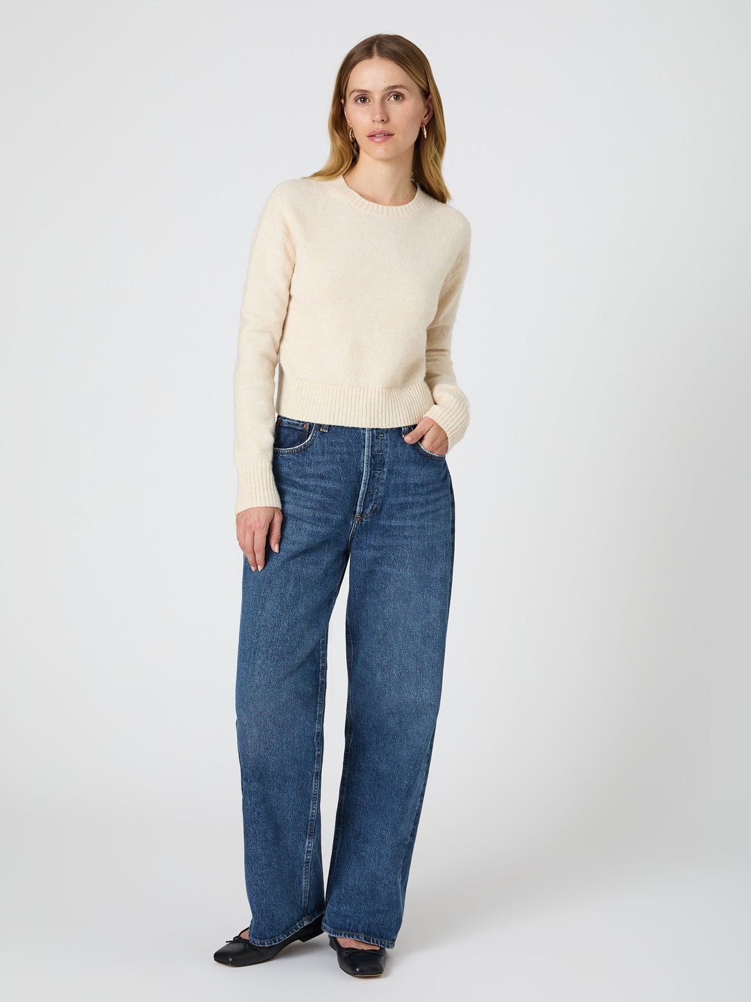 Kesia Crew Neck Cropped Sweater