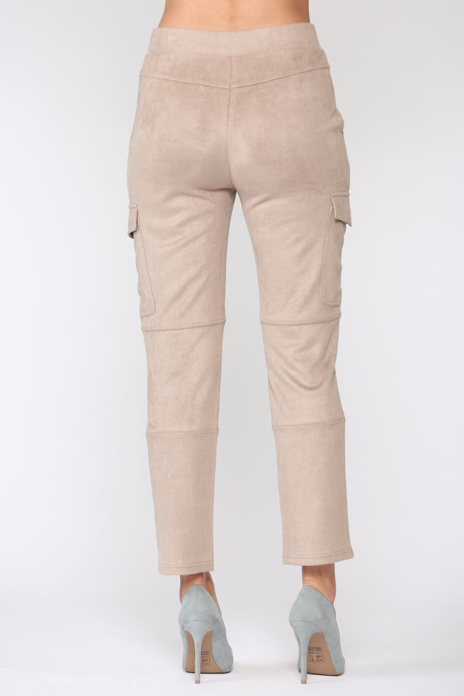 Amber Stretch Suede Cargo Pant