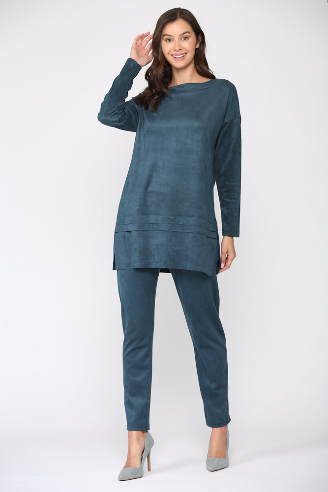 April Stretch Suede Tunic