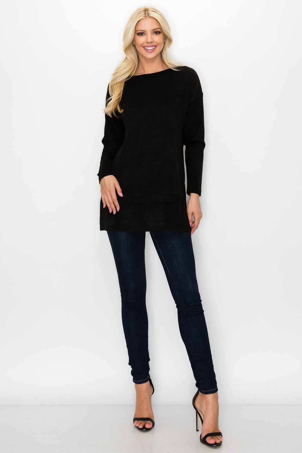 April Stretch Suede Tunic