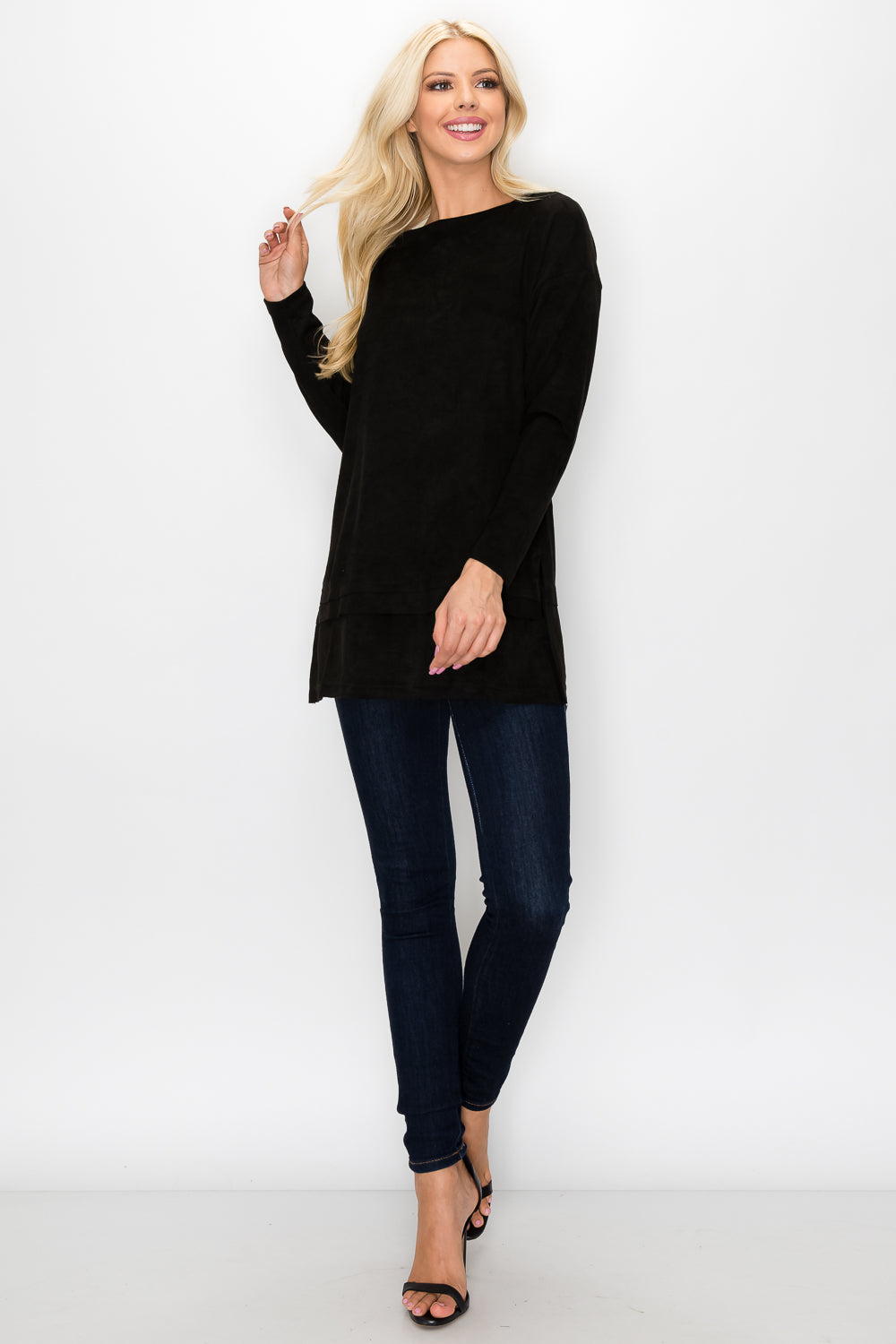 April Stretch Suede Tunic