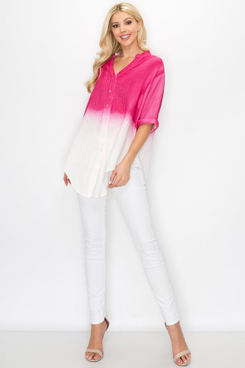 Wineva Cotton Gauze Top