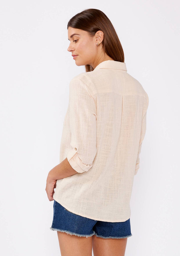 COTTON BUTTON BLOUSE