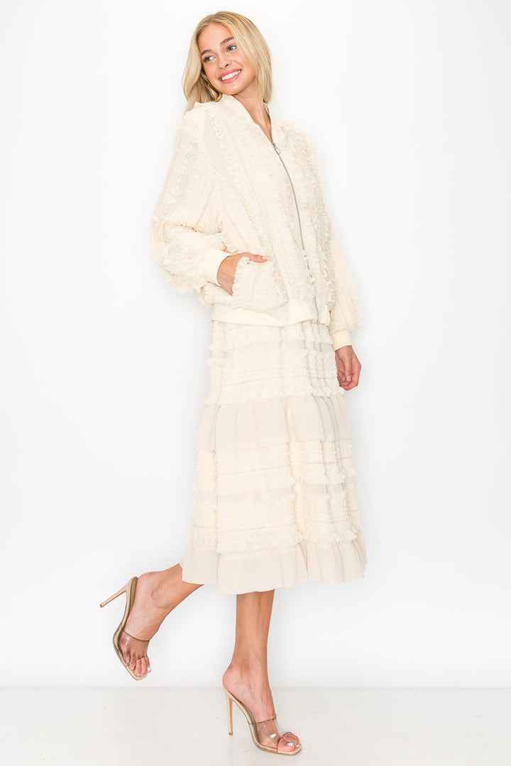 Winette Lace Ruffled Jacket