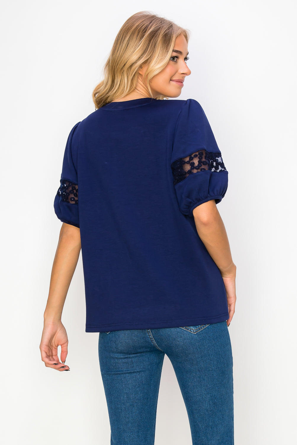 Katrina Pointe Knit Top with Pearls