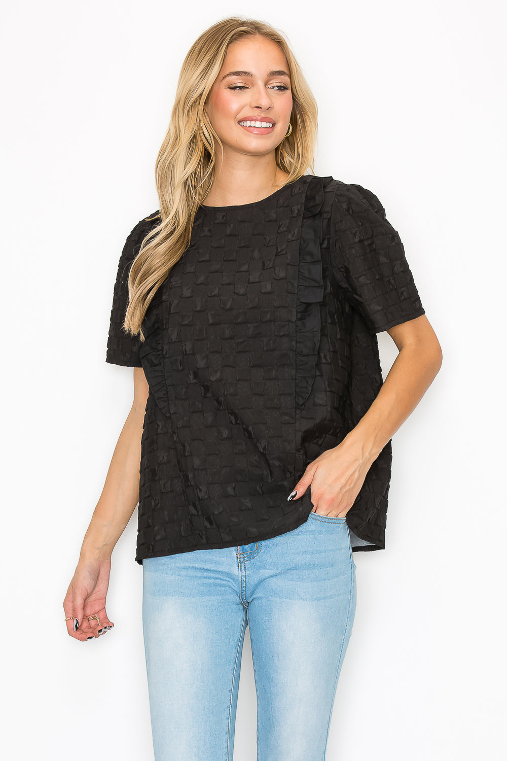 Kimmie Textured Woven Top