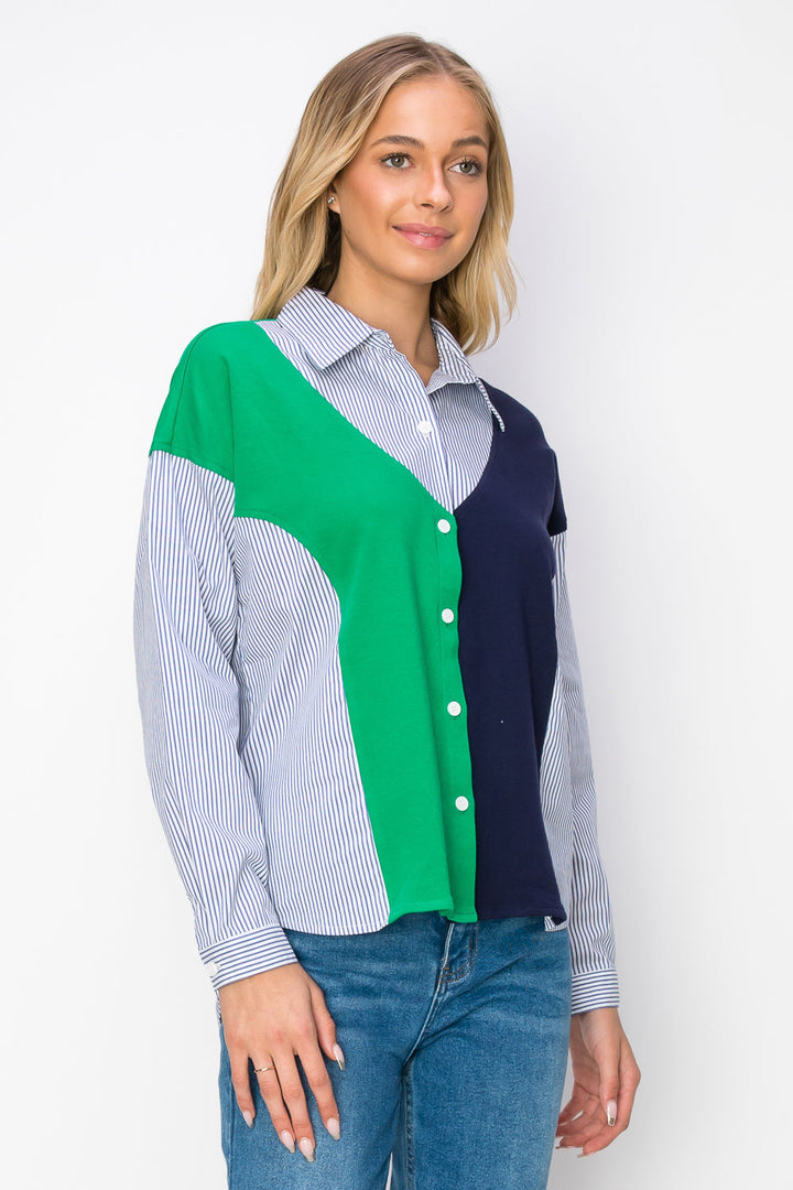 Wynn Colorblock Stripe Top