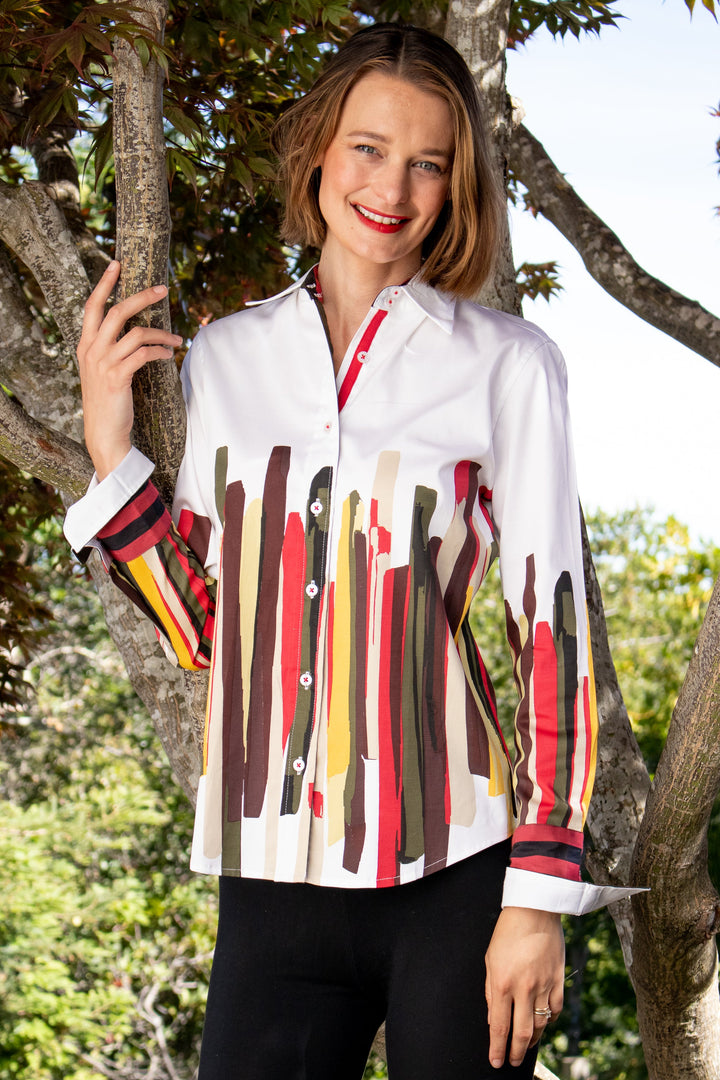 Rome Shirt Fall Colors Brushstroke Print