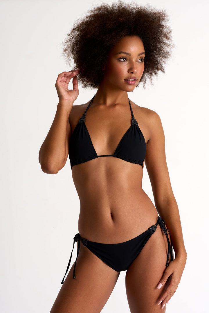 Bikini Bottom Tied At The Hips - 42420-31-800 4 / 800 Caviar / 75% POLYAMIDE, 25% ELASTANE