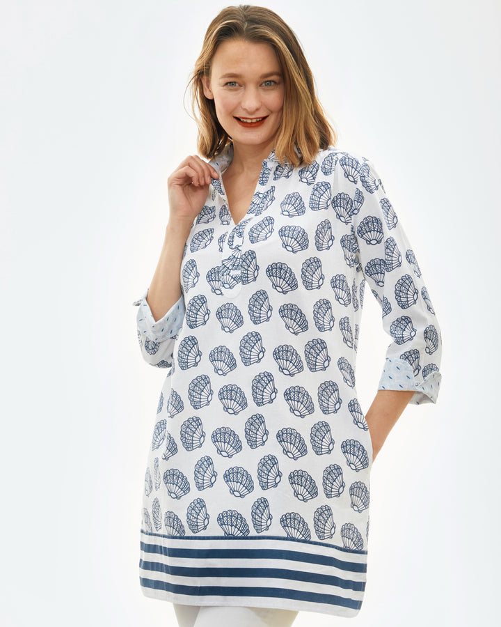 Vail Tunic Beach Shell Border Print