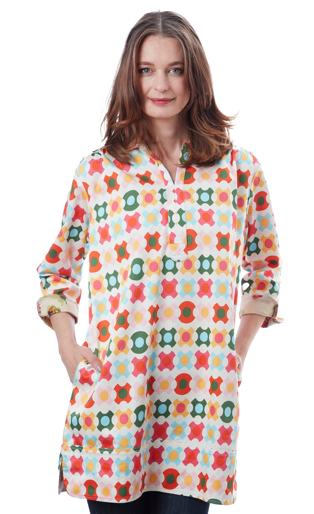 Vail Tunic Colorful Geometric Pattern