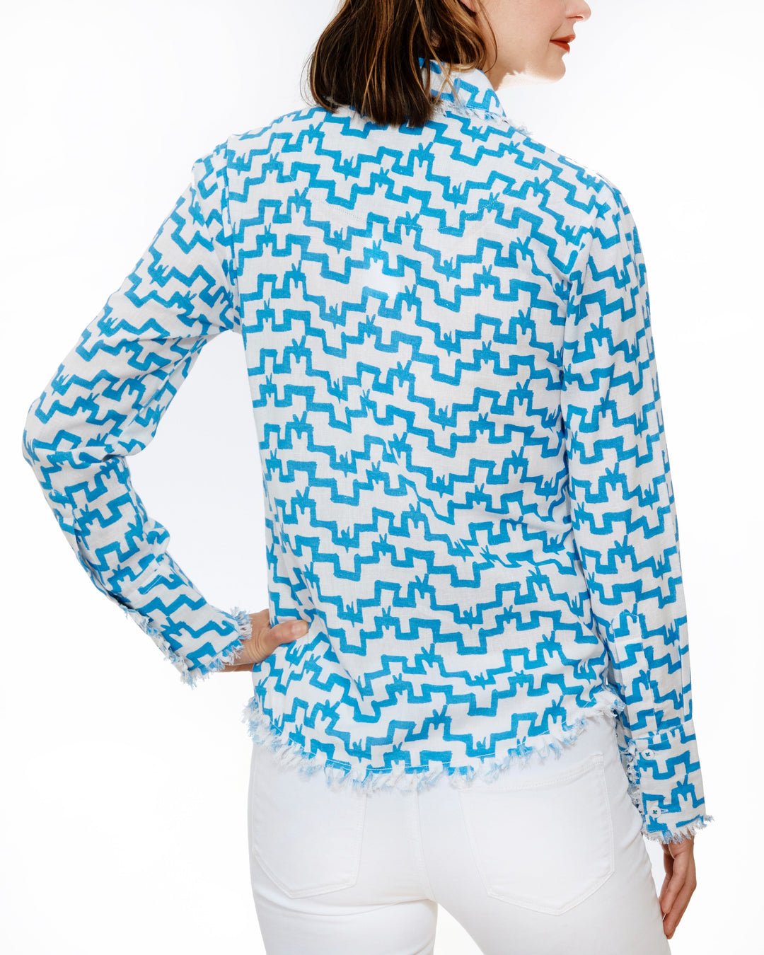 Cape Cod Top Zig Zag Print