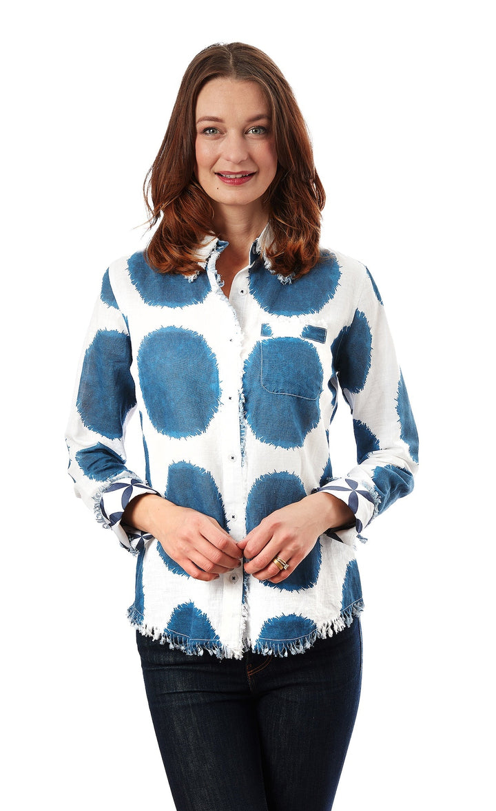 Cape Cod Tunic Big Blue Dots