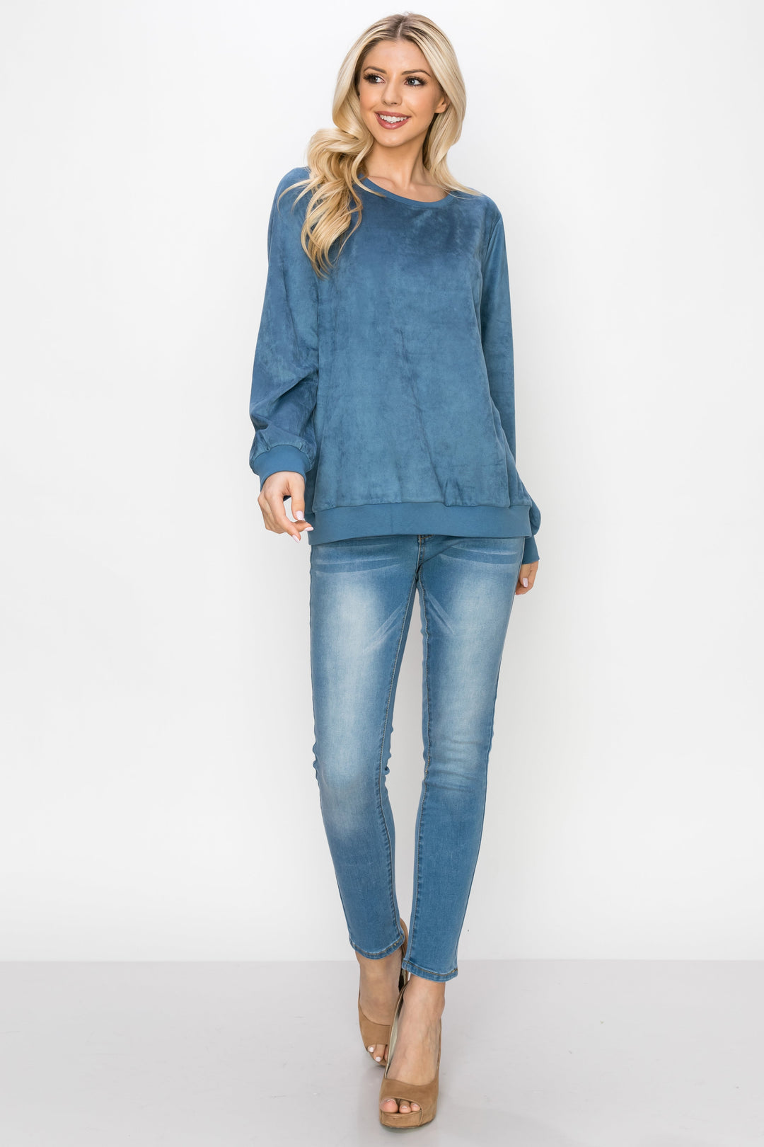 Alisa Stretch Suede Top