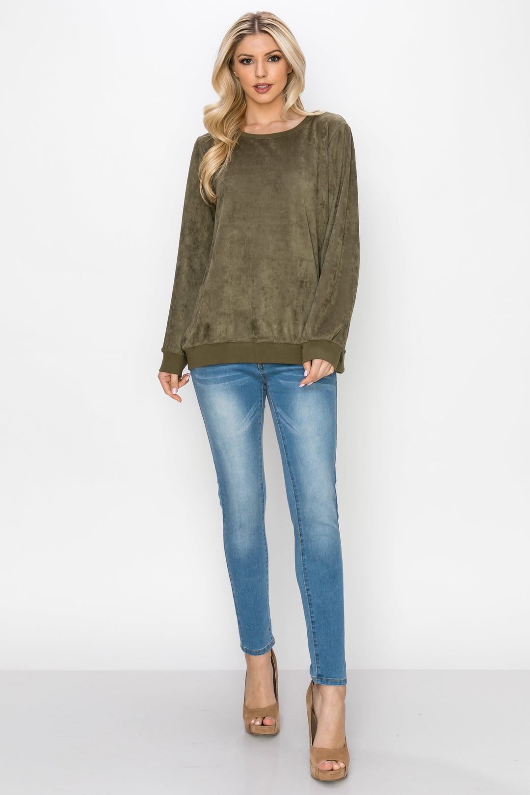 Alisa Stretch Suede Top