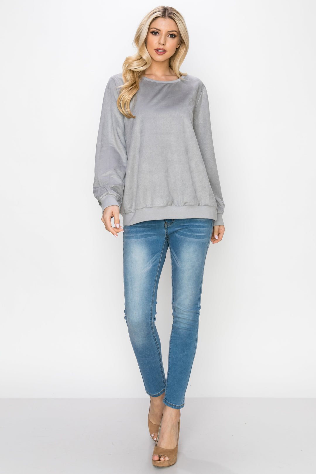 Alisa Stretch Suede Top