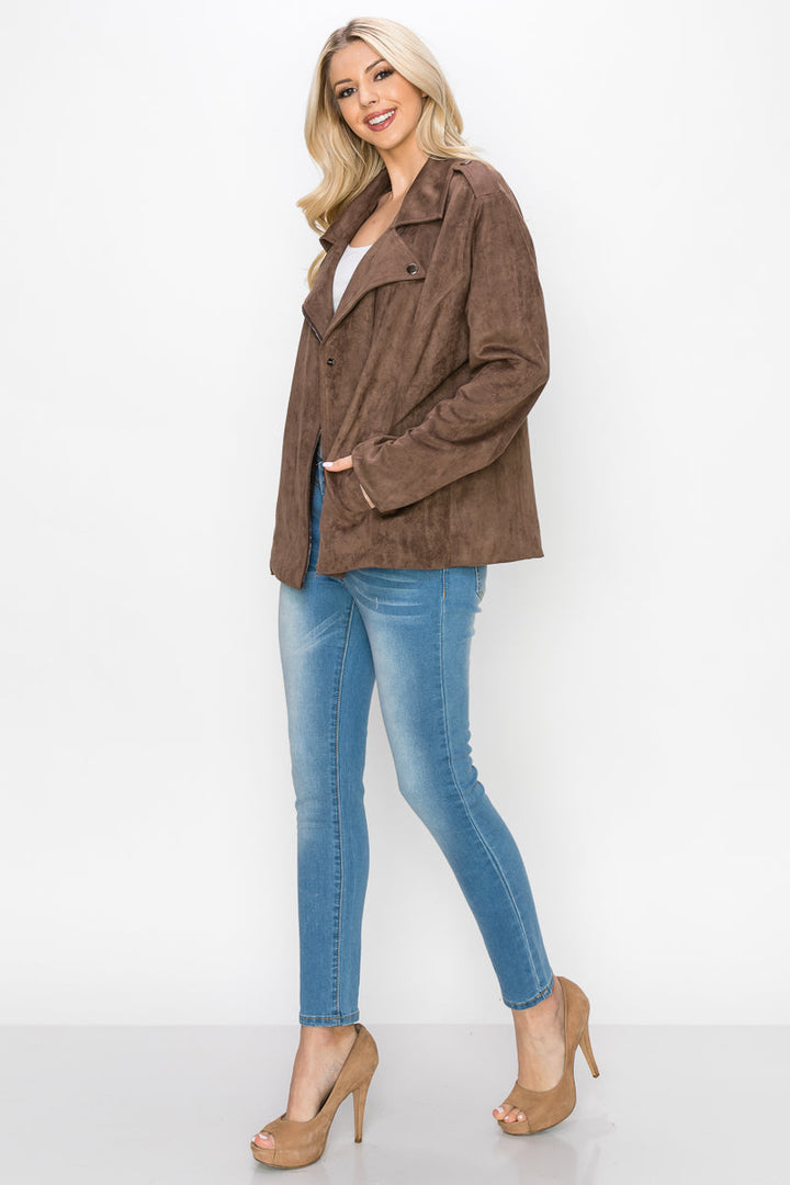 Jemi Suede Moto Jacket