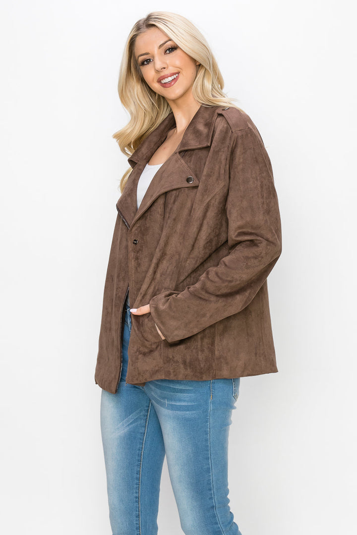 Jemi Suede Moto Jacket