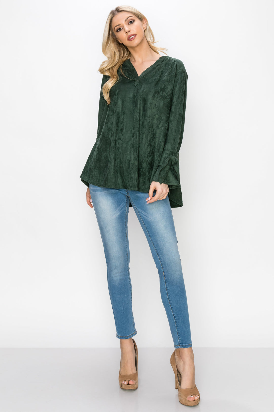 Abia Stretch Suede Top