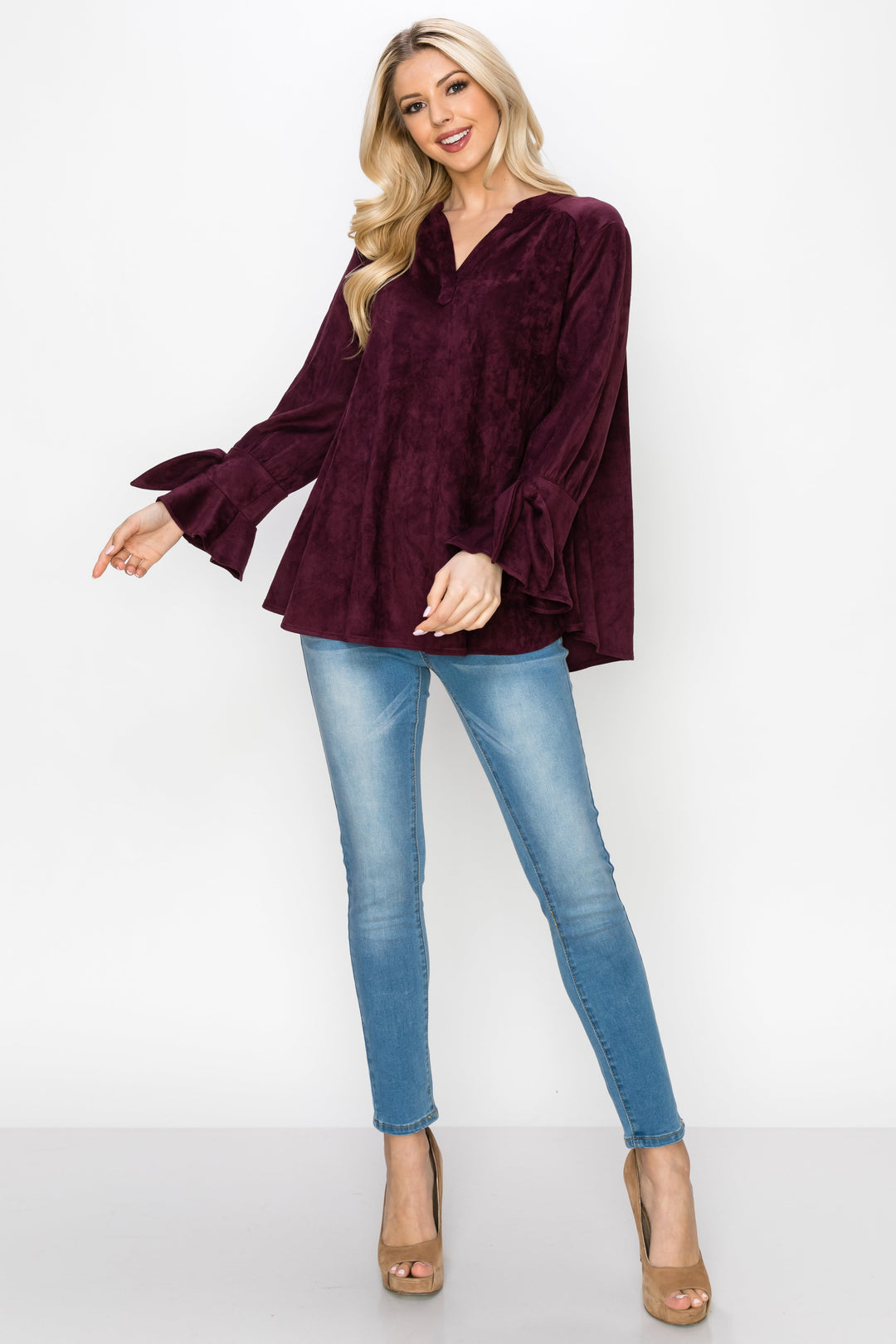 Abia Stretch Suede Top