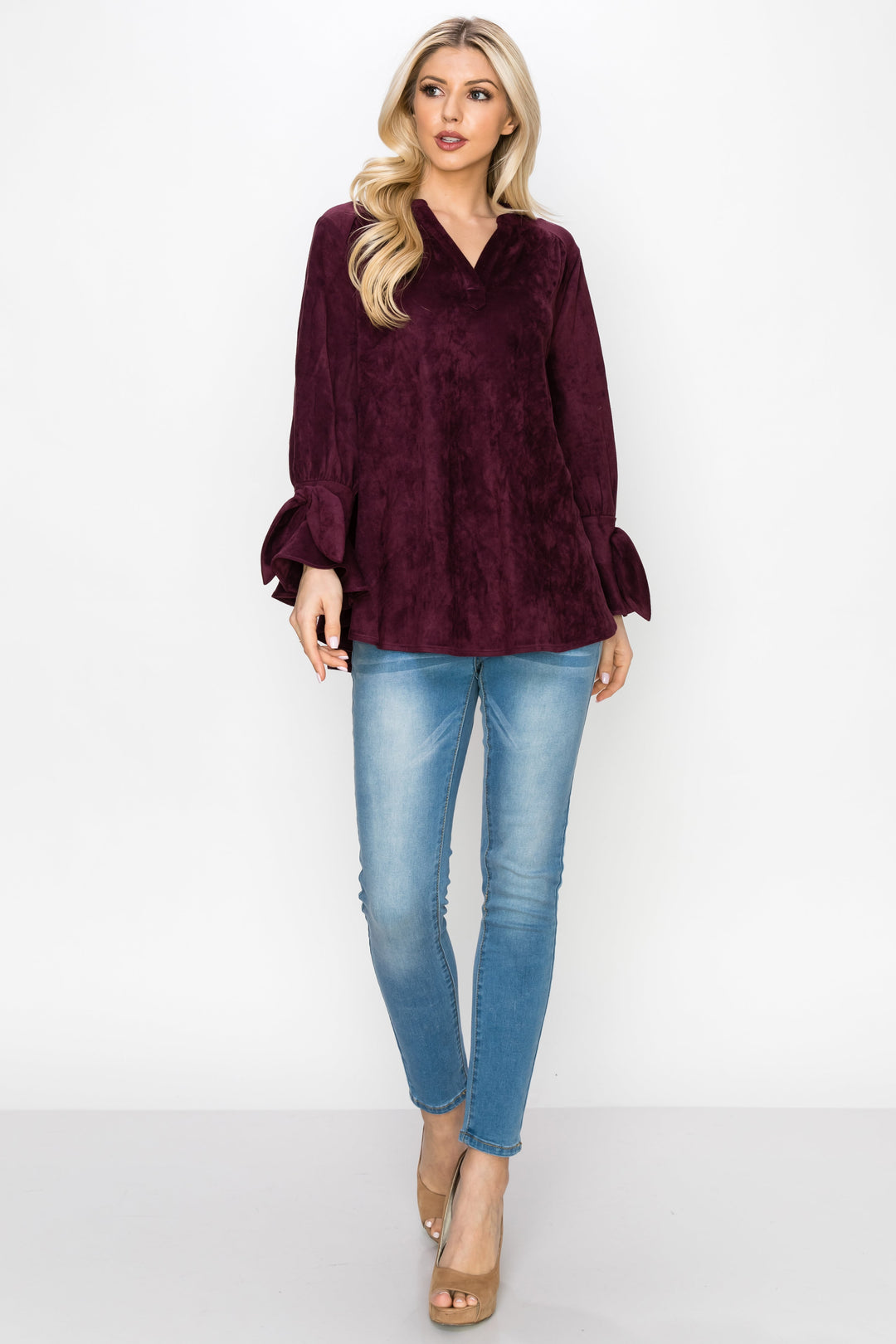 Abia Stretch Suede Top