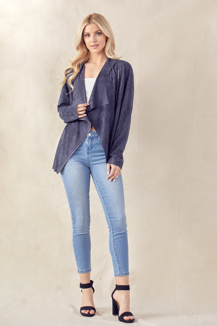 Allie Stretch Suede Jacket