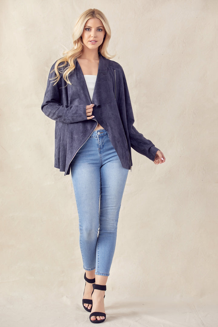 Allie Stretch Suede Jacket