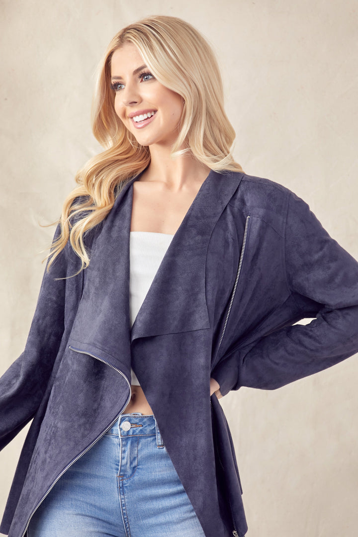 Allie Stretch Suede Jacket