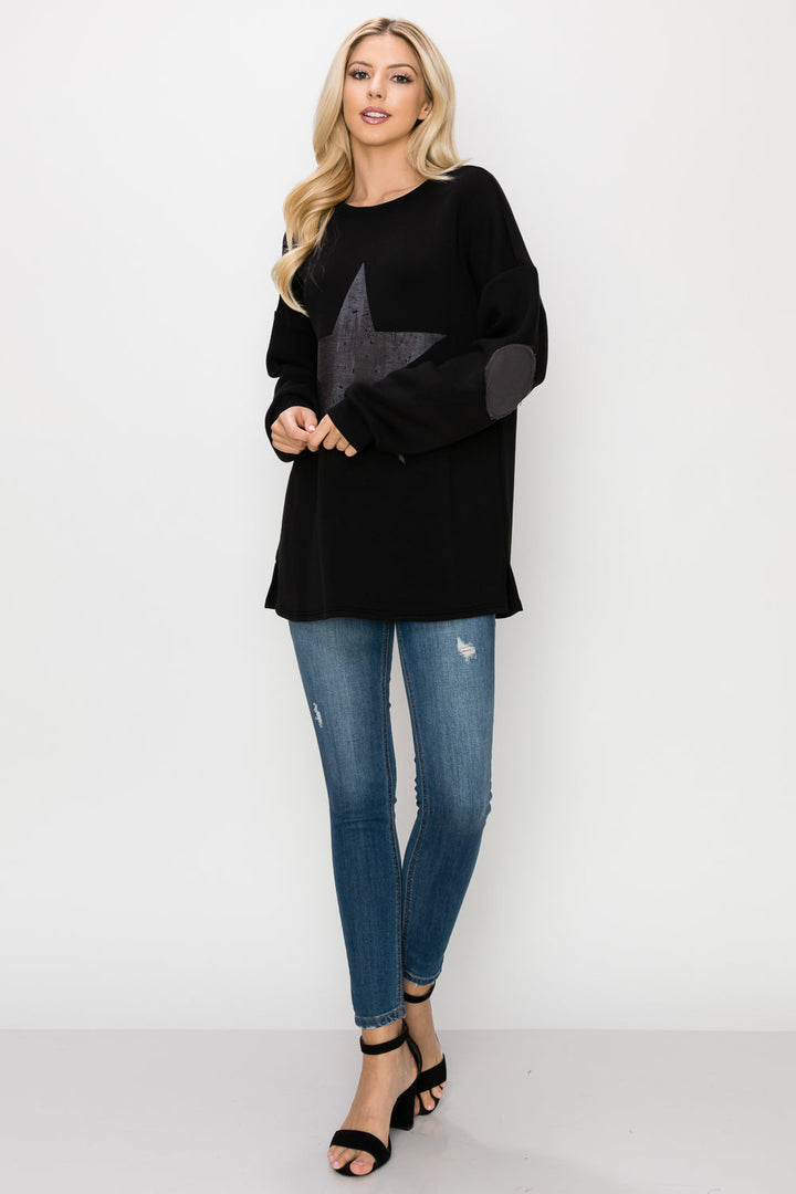 Finola Pointe Knit Star Top