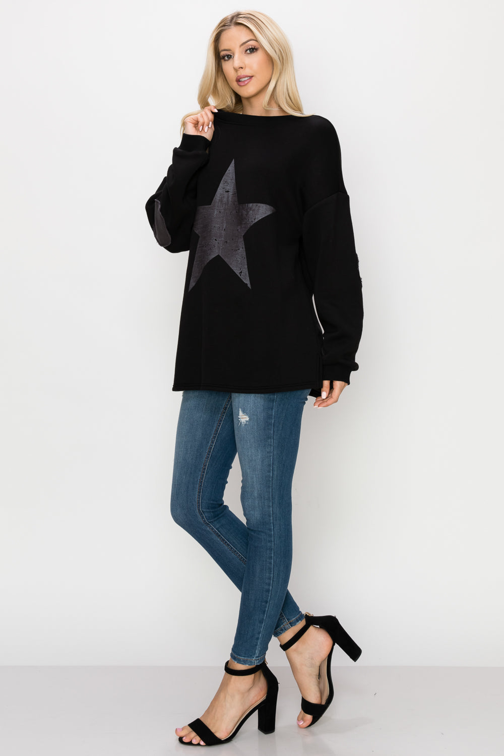 Finola Pointe Knit Star Top