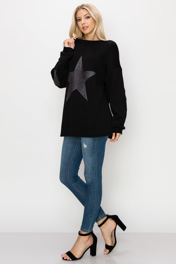 Finola Pointe Knit Star Top