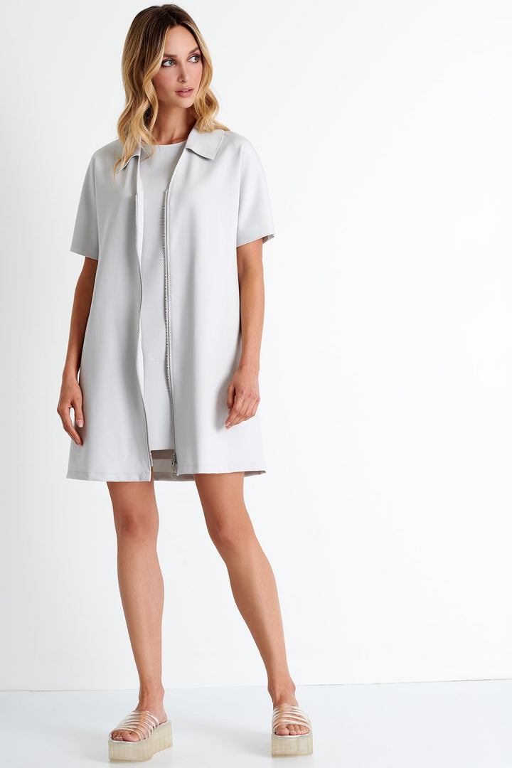 Front-zip Dress 2 / 170 Grey / 75% Polyamide, 25% Elastane