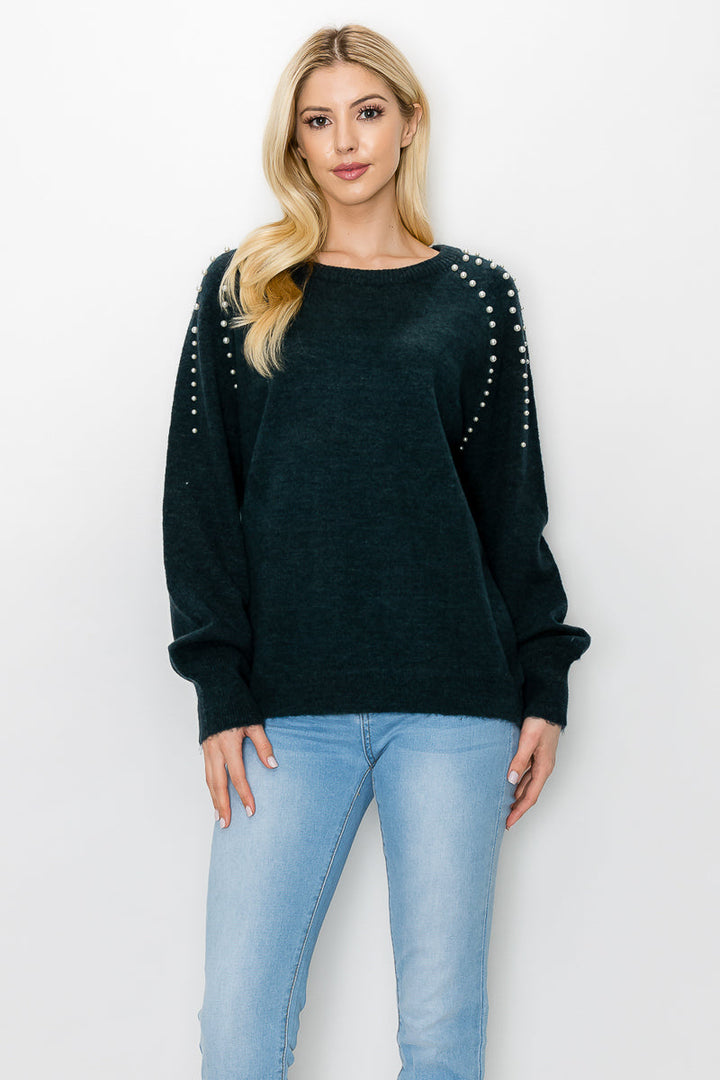 Suze Knitted Sweater with Pearls