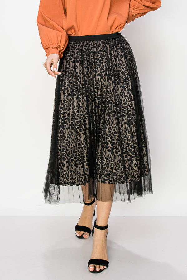 Winnai Chiffon Pleated Skirt