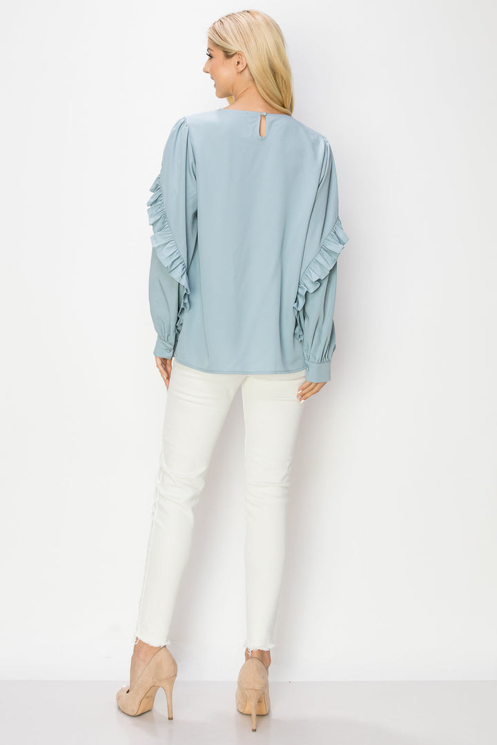 Wanda Woven Ruffled Top