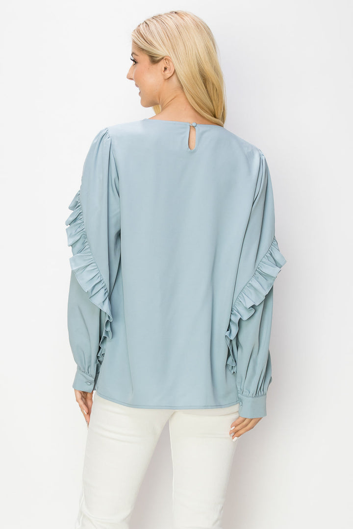 Wanda Woven Ruffled Top