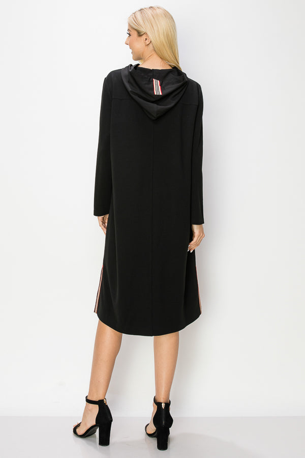 Kylia Crepe Knit Dress with Hoodie