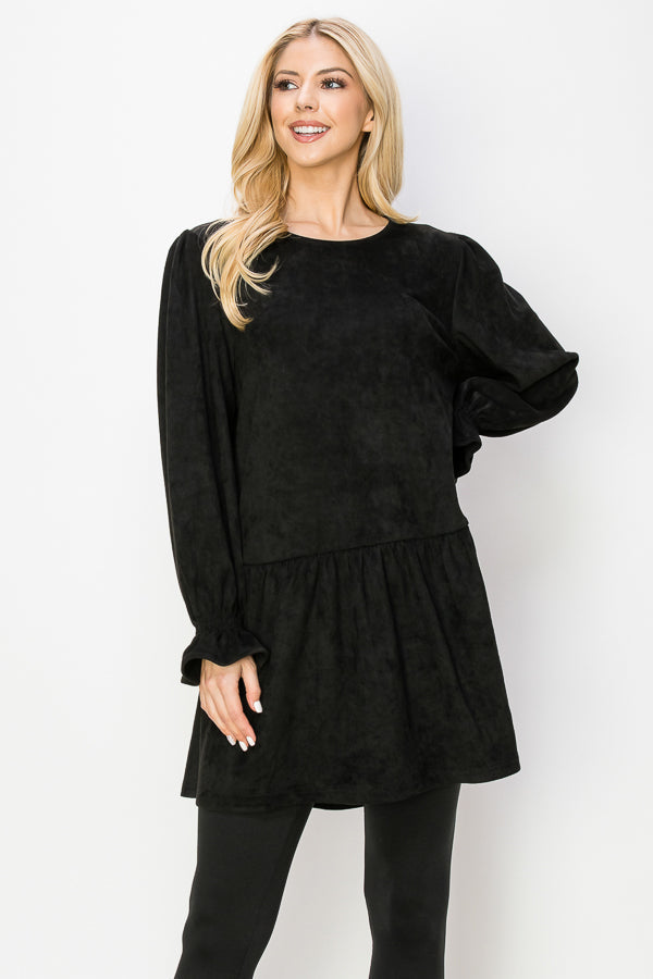 Alize Stretch Suede Tunic Dress