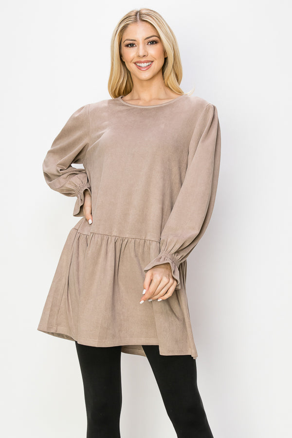 Alize Stretch Suede Tunic Dress