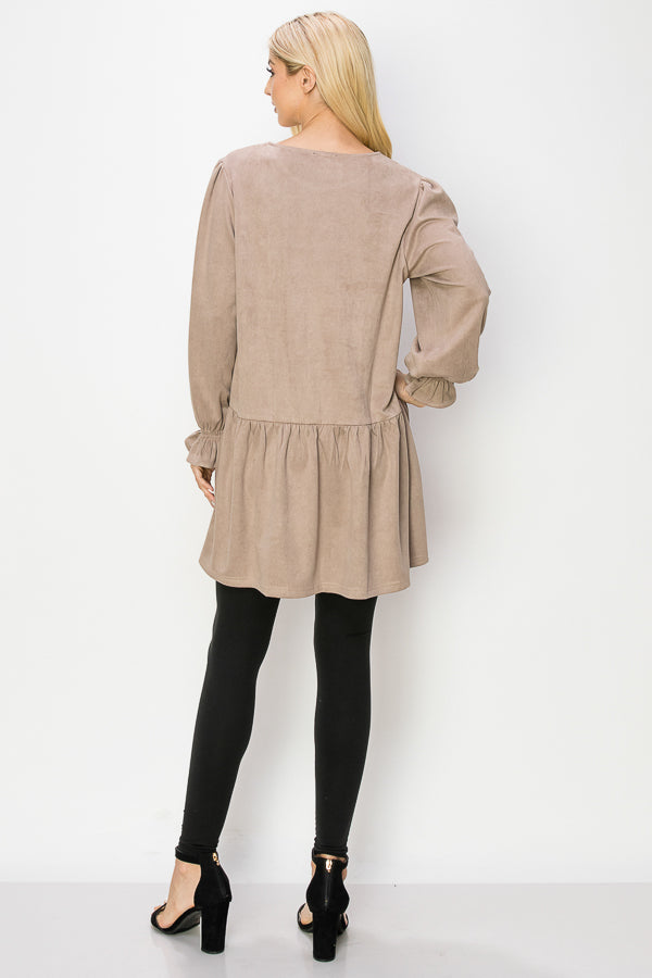 Alize Stretch Suede Tunic Dress