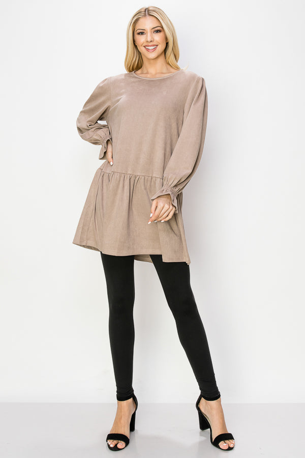 Alize Stretch Suede Tunic Dress