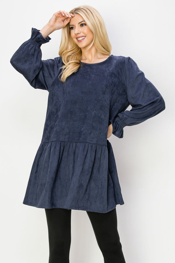 Alize Stretch Suede Tunic Dress