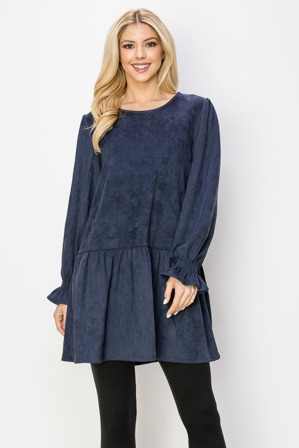 Alize Stretch Suede Tunic Dress