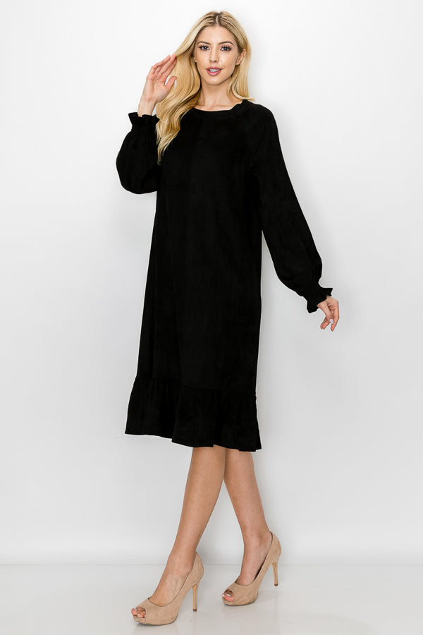 Amal Stretch Suede Dress