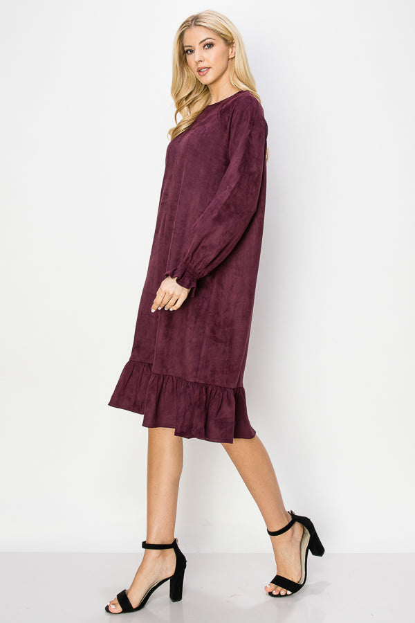 Amal Stretch Suede Dress