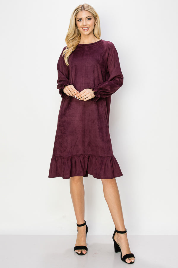 Amal Stretch Suede Dress