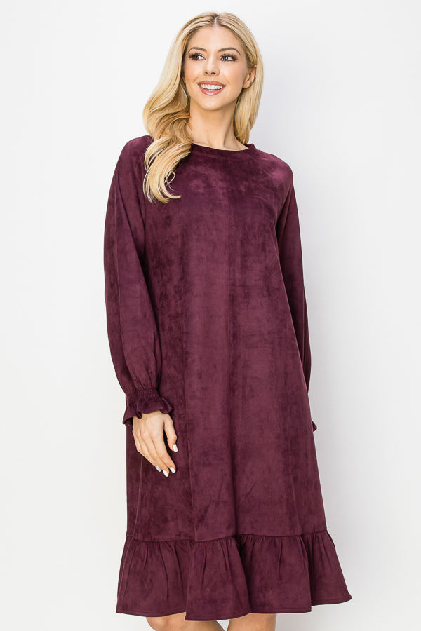 Amal Stretch Suede Dress